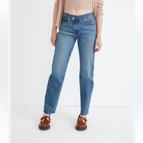 Madewell Denim - Madewell Perfect Vintage Straight Leg Mid Rise Blue Jeans Women's size 23